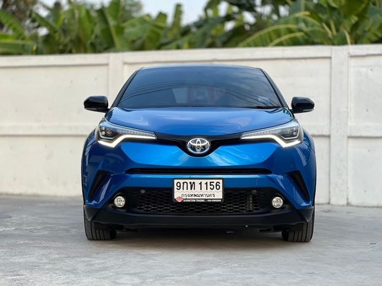 Toyota C-HR 2019 1.8 HV Mid Utility-car ไฮบริด ไม่ติดแก๊ส เกียร์อัตโนมัติ น้ำเงิน รูปที่ 2