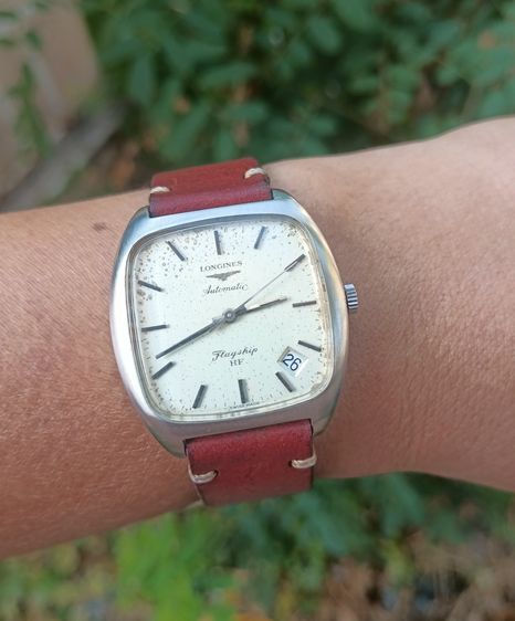 Vintage Longines Flagship HF  Automatic 8418 3  Men made swiss  from 1970s ออโต 35×38มม. ทรงถังเบียร์คลาสสิค แท้ทั้งหน้า เรือน มะยม หัวสาย รูปที่ 6