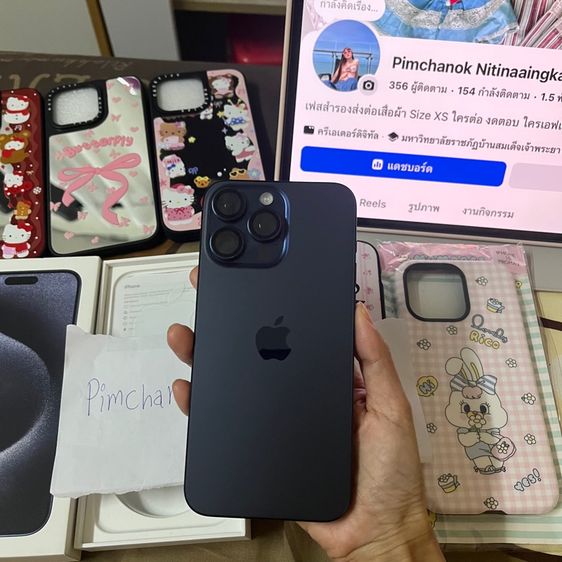 ส่งต่อ IPhone 15 Pro Max blue titanium 256Gb สภาพใหม่ ใช้ถนอม ไม่มีรอยเลยค่ะ แถมเคสน่ารักๆให้หมดเลย ไอโฟน 15 pm รูปที่ 6