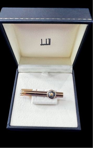 อื่นๆ คลิปหนีบเนคไท dunhill ชุบทองและหินอ่อนสีเทา