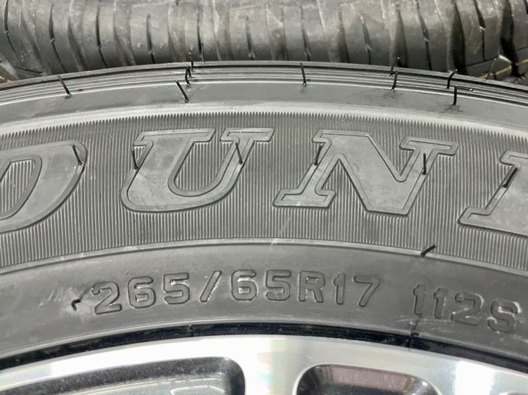ล้อแม็ก TOYOTA FORTUNER LEADER ขอบ 17” ถอดป้ายแดง ยาง DUNLOP 265-65R17 ปี 25 สีเส้นตุ่มหน้ายางยังอยู่ครบ รูปที่ 9