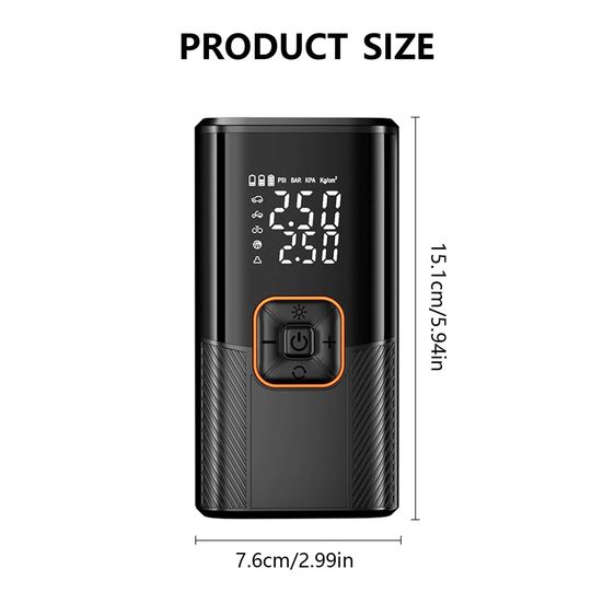 เครื่องสูบลมยาง ที่สูบลมรถยนต์ 50000mAh มอเตอร์ไซค์ เติมลม ปั้มลมไฟฟ้า เครื่องสูบลมไฟฟ้า เครื่องสูบลมรถ รูปที่ 10