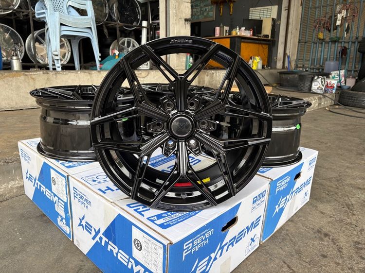 ล้อแม็กมือ1 ขอบ18 EXE1 6รู139 กว้าง9 ออฟ15 สีดำเงา ล้อเบา FLOW FORMING งานSEVENFIFTH งานสวยมากๆ  รูปที่ 4