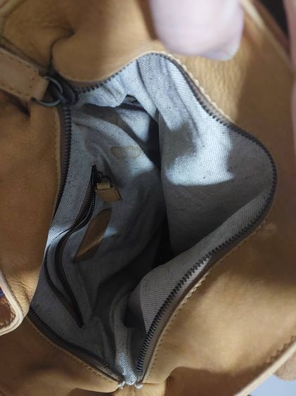 กระเป๋าหนังนูบัคสีน้ำตาลอ่อนสะพายข้าง Timberland Made in Italy งานหนังสวยหนานิ่ม สายสะพายฟรีไซต์ปรับยาวได้อีกผ้าผสมหนังหนาทน รูปที่ 10