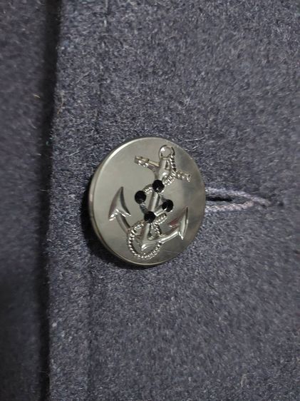 เสื้อโค้ทผ้าวูลทรงทหารเรือ Schott Mens 740N Peacoat Made in USA Dark Navy Size 40 ผ้าวูลหนาสีกรมท่า รูปที่ 2