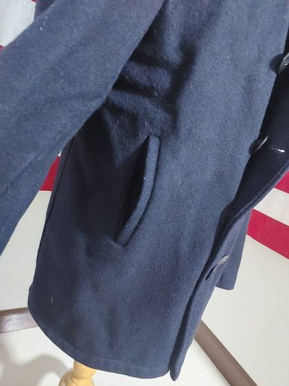 เสื้อโค้ทผ้าวูลทรงทหารเรือ Schott Mens 740N Peacoat Made in USA Dark Navy Size 40 ผ้าวูลหนาสีกรมท่า รูปที่ 10