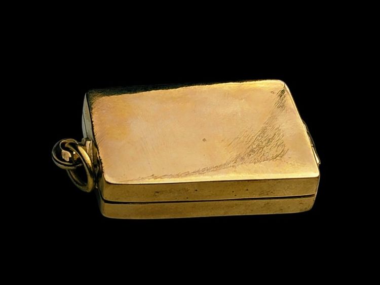 270 บาท รวมส่ง ตลับพระสมเด็จ ทองเหลืองแท้ งานดิบ ไม่ชุบ ปัดเงา งานวินเทจเรียบง่าย รูปที่ 7