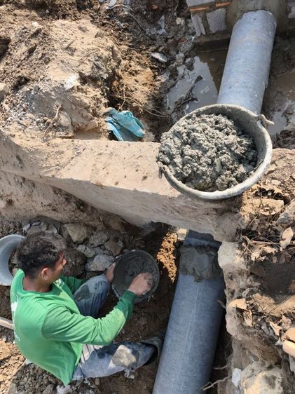 บริการขุดวางท่อ เชื่อมท่อกับกรมทางหลวง ขออนุญาติเชื่อมท่อ รูปที่ 12