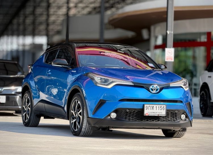 Toyota C-HR 2019 1.8 Hybrid Mid Utility-car ไฮบริด ไม่ติดแก๊ส เกียร์อัตโนมัติ น้ำเงิน