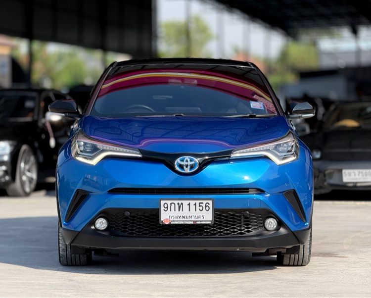 Toyota C-HR 2019 1.8 Hybrid Mid Utility-car ไฮบริด ไม่ติดแก๊ส เกียร์อัตโนมัติ น้ำเงิน รูปที่ 3