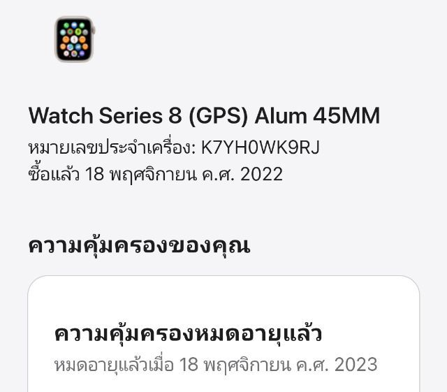 Apple Watch S8 45mm GPS พิกัดบางพลี สมุทรปราการ รูปที่ 2