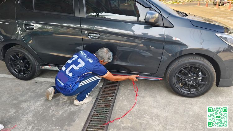 ชุดแต่ง Mitsubishi Attrage 2020–2026 สเกิร์ตรอบคัน รุ่น SR Limited 5 ชิ้น ABS แบรนด์ไทย รูปที่ 3