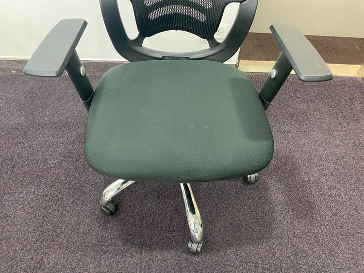 เก้าอี้สำนักงาน ขาเหล็ก เบาะผ้า พนักพิงตาข่าย ยี่ห้อ perfect รูปที่ 7