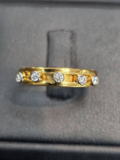แหวนเพชรแท้กลิ้งได้ทอง 14k