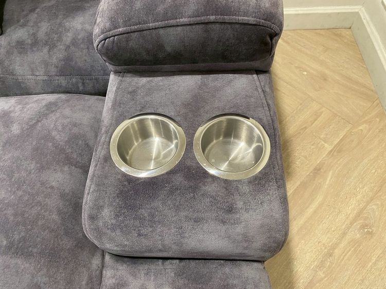 โซฟา 4 ที่นั่ง เบาะผ้ากำมะหยี่ สีเทา   รูปที่ 11