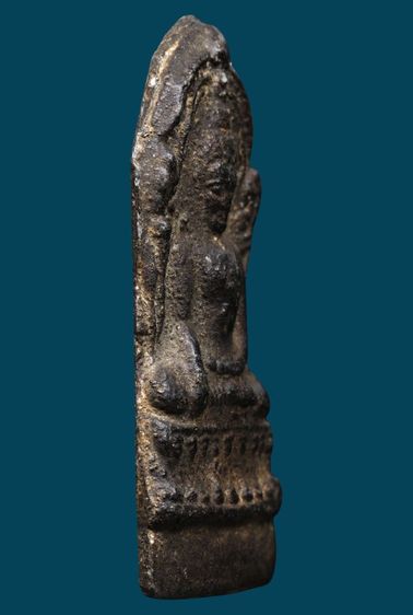 พระพุทธชินราชใบเสมาพิมพ์ฐานสูง เนื้อชินเงิน รูปที่ 4