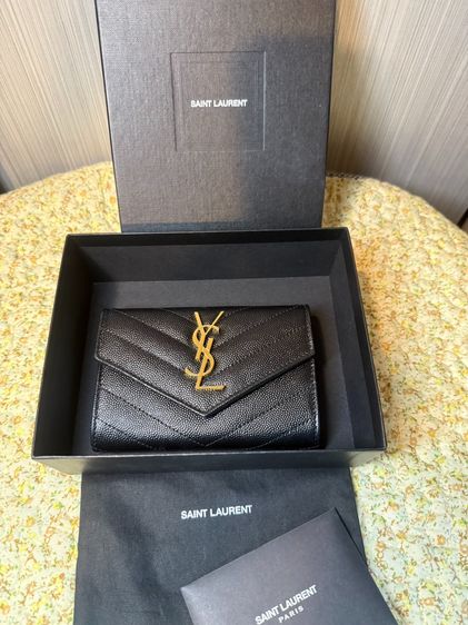 YSL Small Envelope Wallet Black สีดำ มือสองของแท้ Kept Unused รูปที่ 7