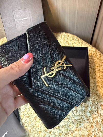 YSL Small Envelope Wallet Black สีดำ มือสองของแท้ Kept Unused รูปที่ 10