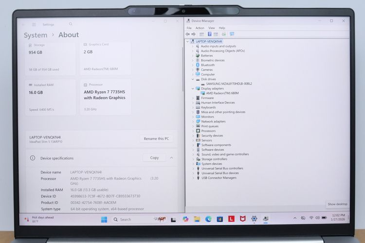 LENOVO IDEAPAD SLIM 5 13ARP10 83J2000RTA  Ryzen 7 7735HS 16.1TB - ID26010251 รูปที่ 4