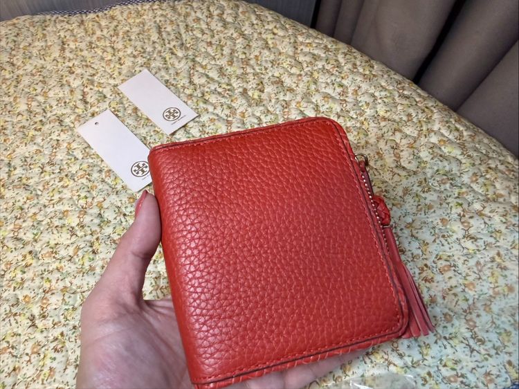 Tory Burch Orange Compact Wallet ของแท้มือสอง สภาพใหม่มาก รูปที่ 3