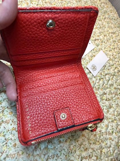 Tory Burch Orange Compact Wallet ของแท้มือสอง สภาพใหม่มาก รูปที่ 5