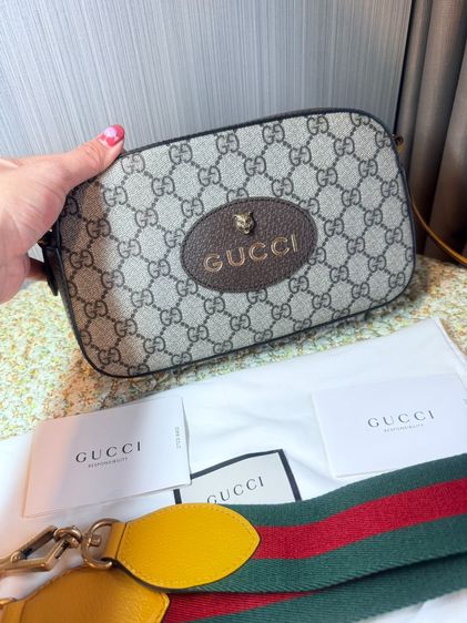 Gucci Supreme messenger Bag มือสองสภาพสวย ลิ้นตึงแข็ง Used Like New รูปที่ 3