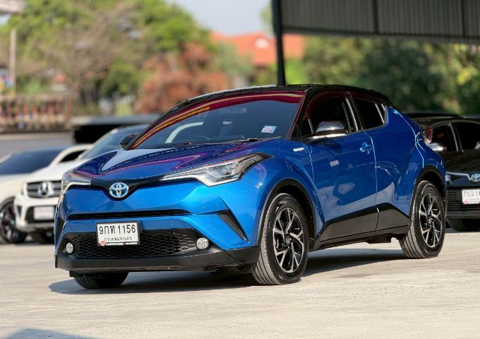 Toyota C-HR 2019 1.8 Hybrid Mid ไฮบริด เกียร์อัตโนมัติ น้ำเงิน