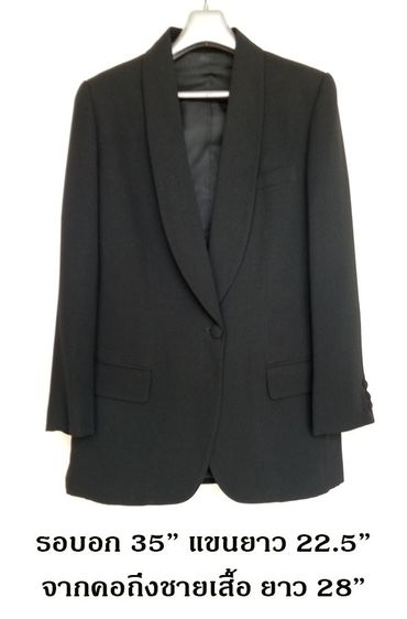 M แขนยาว เสื้อสูทผู้หญิงสีดำ เนื้อผ้าดี ราคาถูก (แถมกางเกงฟรี)