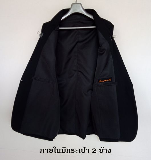 เสื้อสูทผู้หญิงสีดำ เนื้อผ้าดี ราคาถูก (แถมกางเกงฟรี) รูปที่ 2