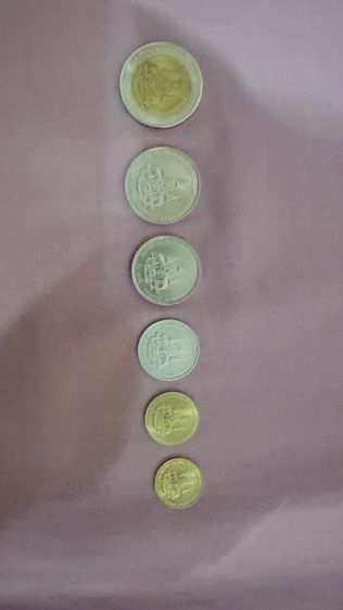 เหรียญไทย ชุดเหรียญกาญจนาภิเษก 25.สต.-10บาท