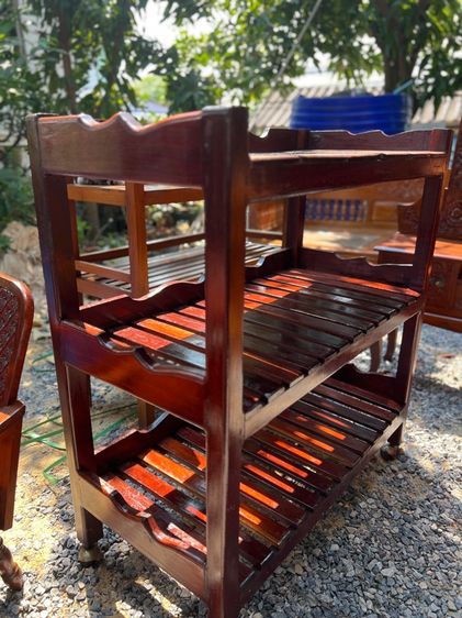 ชั้นวางของไม้สักขายยกคู่ รูปที่ 3