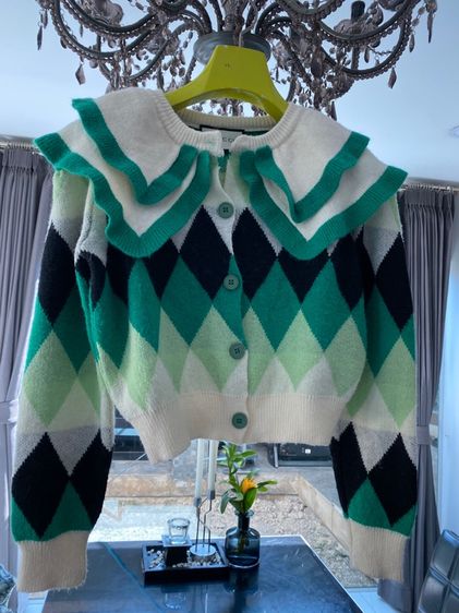 กุชชี่ เสื้อแขนยาวเนื้อผ้าไหมพรม สภาพใหม่เอี่ยม  รูปที่ 2