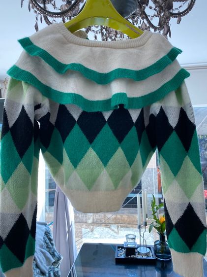 กุชชี่ เสื้อแขนยาวเนื้อผ้าไหมพรม สภาพใหม่เอี่ยม  รูปที่ 6