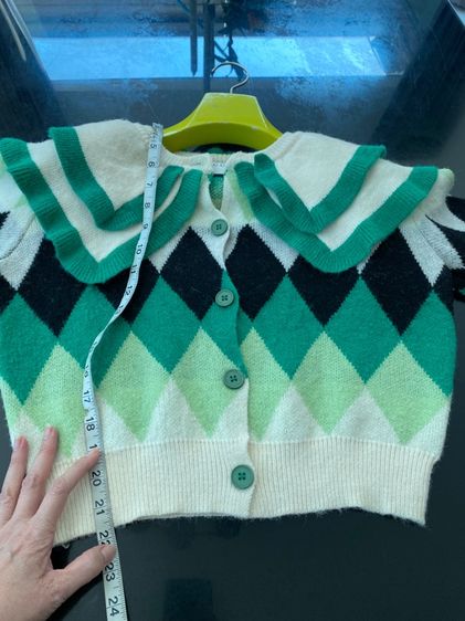 กุชชี่ เสื้อแขนยาวเนื้อผ้าไหมพรม สภาพใหม่เอี่ยม  รูปที่ 7