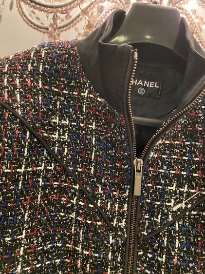 ชาแนล (ติดจองค่ะ)แจ๊กเกจ เนื้อผ้าทอทวีต  สภาพใหม่เอี่ยม  รูปที่ 6