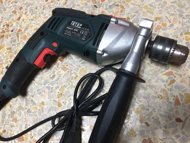 สว่านไฟฟ้ากระแทกปูนได้ธรรมดาได้ปรับช้าเร็วได้  INTOP ครอบครัวที่ต้องปรับซ้ายขวาได้สภาพสวยนางฟ้าพร้อมใช้งาน รูปที่ 3