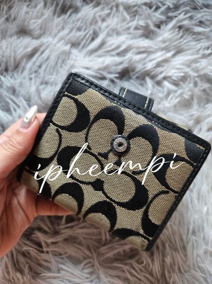 กระเป๋าสตางค์ COACH ลายตารางสีดำ ของแท้ - ใช้เอง ขอปล่อย 690 บาท รูปที่ 8