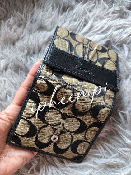 กระเป๋าสตางค์ COACH ลายตารางสีดำ ของแท้ - ใช้เอง ขอปล่อย 690 บาท รูปที่ 9