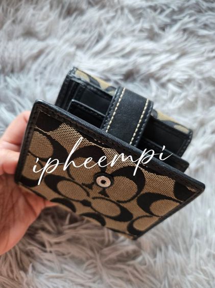 กระเป๋าสตางค์ COACH ลายตารางสีดำ ของแท้ - ใช้เอง ขอปล่อย 690 บาท รูปที่ 5