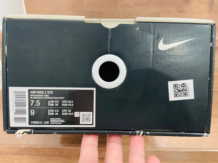 รองเท้า NIKE AIR MAX 1 Eoi เบอร์ 40.5 cm 25.5 คนเท้า 25-26 cm ใส่ได้ครับ สภาพดีมาก พื้นเต็ม กล่องครบ ทรงสวย หายากน่าสะลมครับ รูปที่ 13