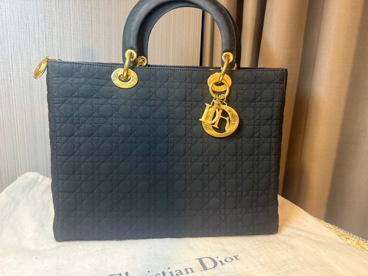 อื่นๆ ผ้า ไม่ระบุ Dior Lady 12 Inches Fabric model Vintage year สีดำ Good Condition ของแท้มือสอง สภาพดี