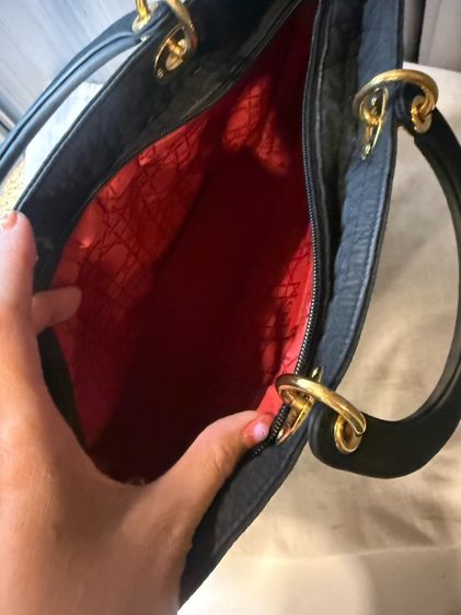 Dior Lady 12 Inches Fabric model Vintage year สีดำ Good Condition ของแท้มือสอง สภาพดี รูปที่ 4