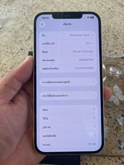 12 pm 128gb เครื่องไทย 10,000฿ เดิมๆไม่มีตำหนิ มีรอยตามการใช้งานตามรูป รูปที่ 6