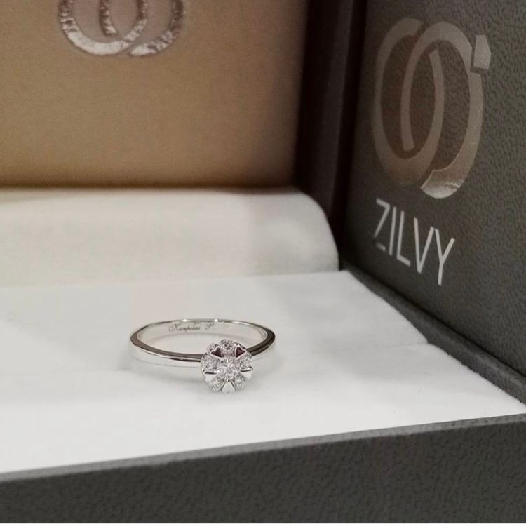 แหวนเพชร ทองคำขาว14k รูปที่ 3