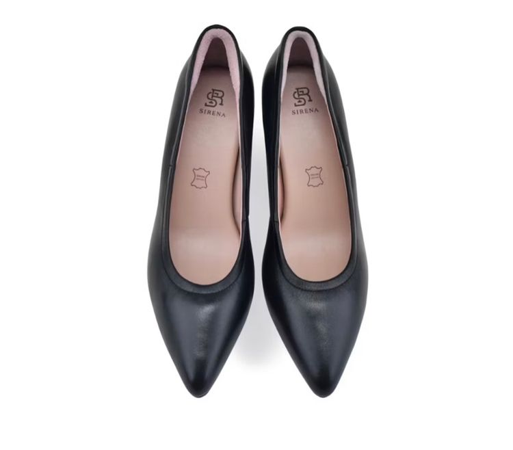 รองเท้าส้นสูง ดำ หนังแท้ UK 7 | EU 40 2/3 | US 8.5 อื่นๆ ร้องเท้าหนังแกะ สภาพใหม่ใช้ครั้งเดียว