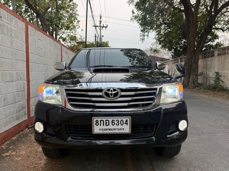 Toyota Hilux Vigo Champ 2012 Double Cab 2.5 E VNT Prerunner Sedan ดีเซล ไม่ติดแก๊ส เกียร์ธรรมดา ดำ รูปที่ 2