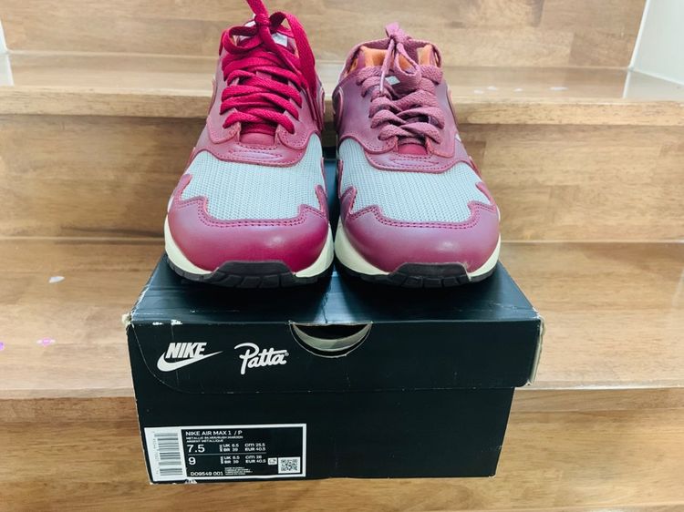 รองเท้า NIKE AIR MAX 1 PATTA เบอร์ 40.5 cm 25.5 คนเท้า 25-26 cm ใส่ได้ครับ สภาพดีมาก พื้นเต็ม กล่องครบ ทรงสวย หายากน่าสะลมครับ รูปที่ 5