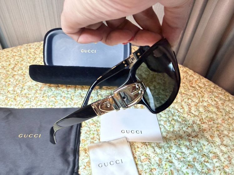 Gucci แว่นตากันแดด แท้มือสอง สวยมาก Good Con.ใส่แล้วสวยหรูดูแพง คลาสสิค รูปที่ 5