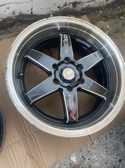 ล้อ Cosmis ขอบ18 กว้าง 8.5 6รู130 ET25   ใส่รถตู้ All new Commuter  กระบะ MG  ตำหนิ รอยเบียด2ล้อ 0989152567 ของอยู่ดอนหัวฬ่อ ชลบุรี รูปที่ 4