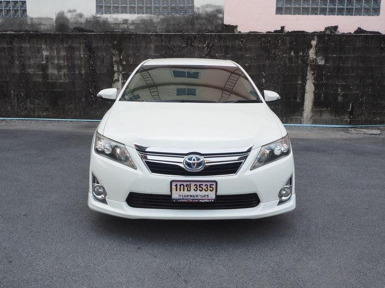 Toyota Camry 2014 2.5 Hybrid Premium Sedan ไฮบริด ไม่ติดแก๊ส เกียร์อัตโนมัติ ขาว รูปที่ 3